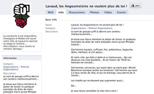 Le groupe Facebook contre Philippe Lavaud, maire d'Angoulême.
