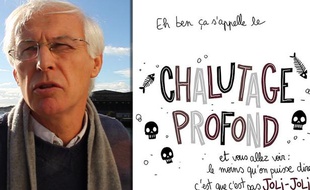 Alain Le Sann, du collectif Pêche et développement, commente la BD de Pénélope Bagieu contre le chalutage en eaux profondes, le 21 novembre 2013 à Lorient.