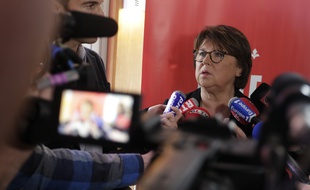 Lille, le 17 janvier 2019. Martine Aubry, maire PS de Lille, presente ses voeux a la presse sur une peniche sur le canal de le Deule.