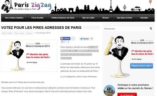 Capture d'écran du blog Paris Zig-Zag.