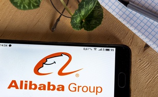 L'application Alibaba sur un smartphone.