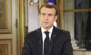 Emmanuel Macron lors de son allocution présidentielle.