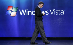 Bill Gates, président de Microsoft, présente le système d'exploitation Windows Vista le lundi 29 janvier 2007 à New York.