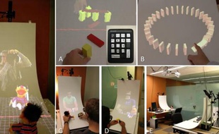 MirageTable, un prototype de solution de réalité augmentée interactive de Microsoft.