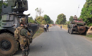 Les troupes françaises en Centrafrique, illustration.