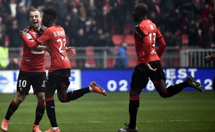 Kamil Grosicki et Ousmane Dembélé (à g.), les deux buteurs rennais dans le derby face à Nantes (4-1).