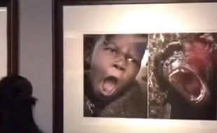 La douzaine de photos incriminées fait partie d’une exposition intitulée « Voici l’Afrique ».