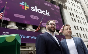 Les cofondateurs de Slack, Cal Henderson et Stewart Butterfield