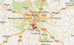 Carte indiquant la localisation de Brétigny-sur-Orge (Essonne).