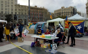 Place de Catalogne, le 26 mars 2018.