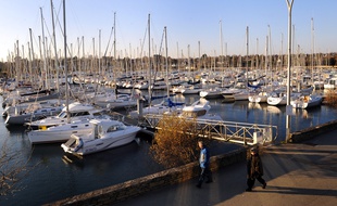 Le port de plaisance de Port-la-forêt (Finistère).