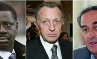 Pape Diouf, président de l'Om, Jean-Michel Aulas, président de l'OL, Jean-Louis Triaud, président des Girondins de Bordeaux et Sébastien Bazin, président du PSG.