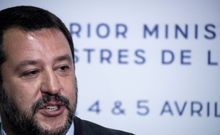 Matteo Salvini à Paris, place Beauvau, le 4 avril 2019.