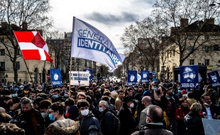 Lors d'une manifestation de Génération identitaire, il y a quelques jours à Paris.