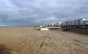 La plage de Berck-sur-mer où a été retrouvé le corps de la petite Adélaïde, le 26 novembre 2013.