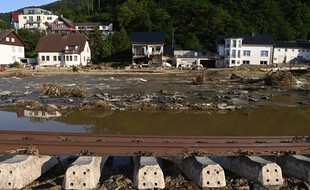 La ville de Dernau, en Allemagne, le 18 juillet 2021 après les inondations meurtrières.