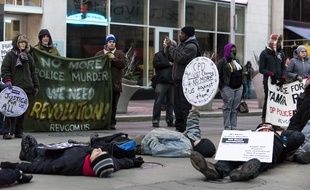Manifestation à Cleveland le 20 décembre contre les violences racistes des policiers aux Etats-Unis.
