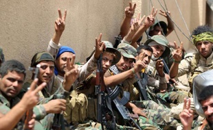 Les forces irakiennes le 28 mai 2016 à al-Sejar près de Fallouja
