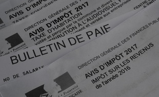 Photo d'illustration d'impôts, à Rennes, le 28 décembre 2017.