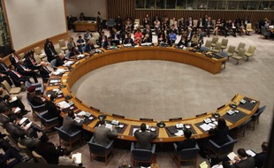 Les membres du Conseil de sécurité de l'ONU réunis à New York le 27 septembre 2011