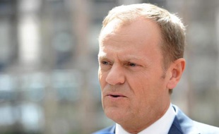 Le président du Conseil européen, Donald Tusk à Bruxelles, le 23 avril 2015