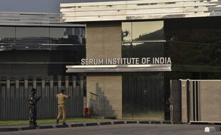 L'entrée du Serum Institute of India, plus gros fabricant au monde de vaccin anti-covid, le 11 janvier dernier.