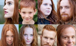 L'exposition présente une série de portraits de 30 personnes rousses.