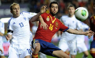 L'Espagne de Sergio Busquets a été tenu en échec par la Finlande (1-1).