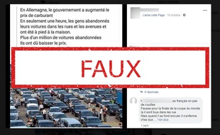 Non, des automobilistes allemands n'ont pas abandonné leur voiture pour protester contre une augmentation des prix du carburant.