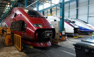 Le technicentre Le Landy en Seine-Saint-Denis, où a lieu notamment la maintenance des Thalys et des Eurostar.