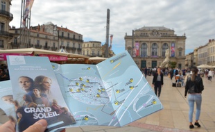 La carte réalisée par l'office de tourisme de Montpellier qui réunit les lieux de tournage d'Un si grand soleil
