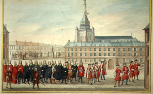 Procession avec l'échevinage et le maire, 1729