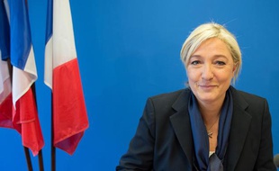 Marine Le Pen, le 4 décembre 2013, au siège du FN à Nanterre.