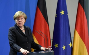 La chancelière allemande Angela Merkel le 1er février 2016 à la chancellerie à Berlin
