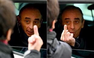 A Marseille, Eric Zemmour et une passante ont échangé des doigts d'honneur, sous le regard des journalistes.