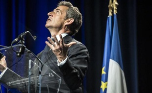 Le président de l'UMP Nicolas Sarkozy, à Rilleux-la-Pape le 21 mai 2015