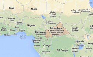Google Map de la Centrafrique.