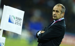 Philippe Saint-André lors du match entre la France et la Roumanie le 23 septembre 2015.