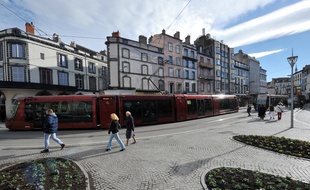 Le tramway à Clermont Ferrand.