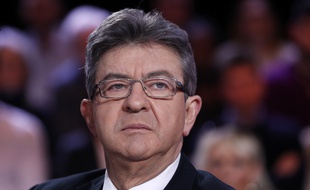 Jean-Luc Mélenchon sur le plateau de «L'Emission politique» le 23 fevrier 2017.