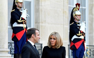 Emmanuel et Brigitte Macron, le 30 septembre 2019 à l'Elysée.