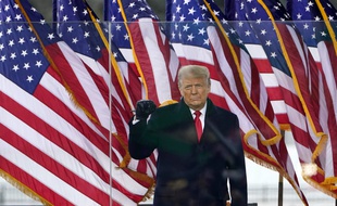 Donald Trump s'adresse à ses supporteurs avant l'attaque contre le Capitole, le 6 janvier 2021.