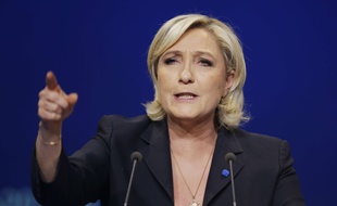 Marine Le Pen, candidate du Front national à la présidentielle, le 19 avril 2017 en meeting à Marseille