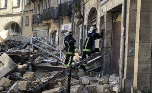 Deux immeubles se sont effondrés rue de la Rousselle à Bordeaux, le 20 juin 2021