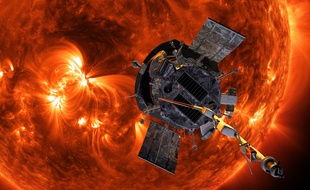 La sonde solaire Parker, créée par la Nasa.