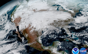 Le satellite GOES-16 a livré le 23 janvier 2017 ses premières prises de vues de la Terre.