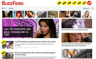 Capture d'écran du site français BuzzFeed, le 4 novembre 2013.