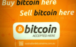 Une machine Bitcoin à Sydney le 3 mai 2016