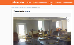 La classe mise en vente venait tout juste d'être achevée.