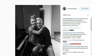 Capture d'écran du compte Instagram de Humberto Gatica, qui annonce le retour de Céline Dion en studio.
